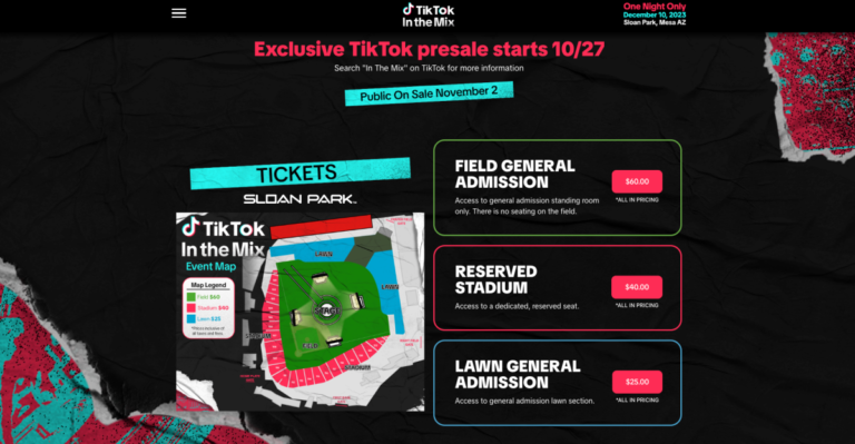 Read more about the article TikTok partners with Tickets.com to sell tickets for its first live music event