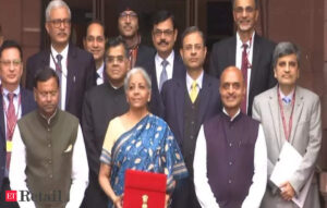 Read more about the article BUDGET 2024-Sitharaman takes tablet in red pouch to Parliament to present paperless Budget, ET Retail